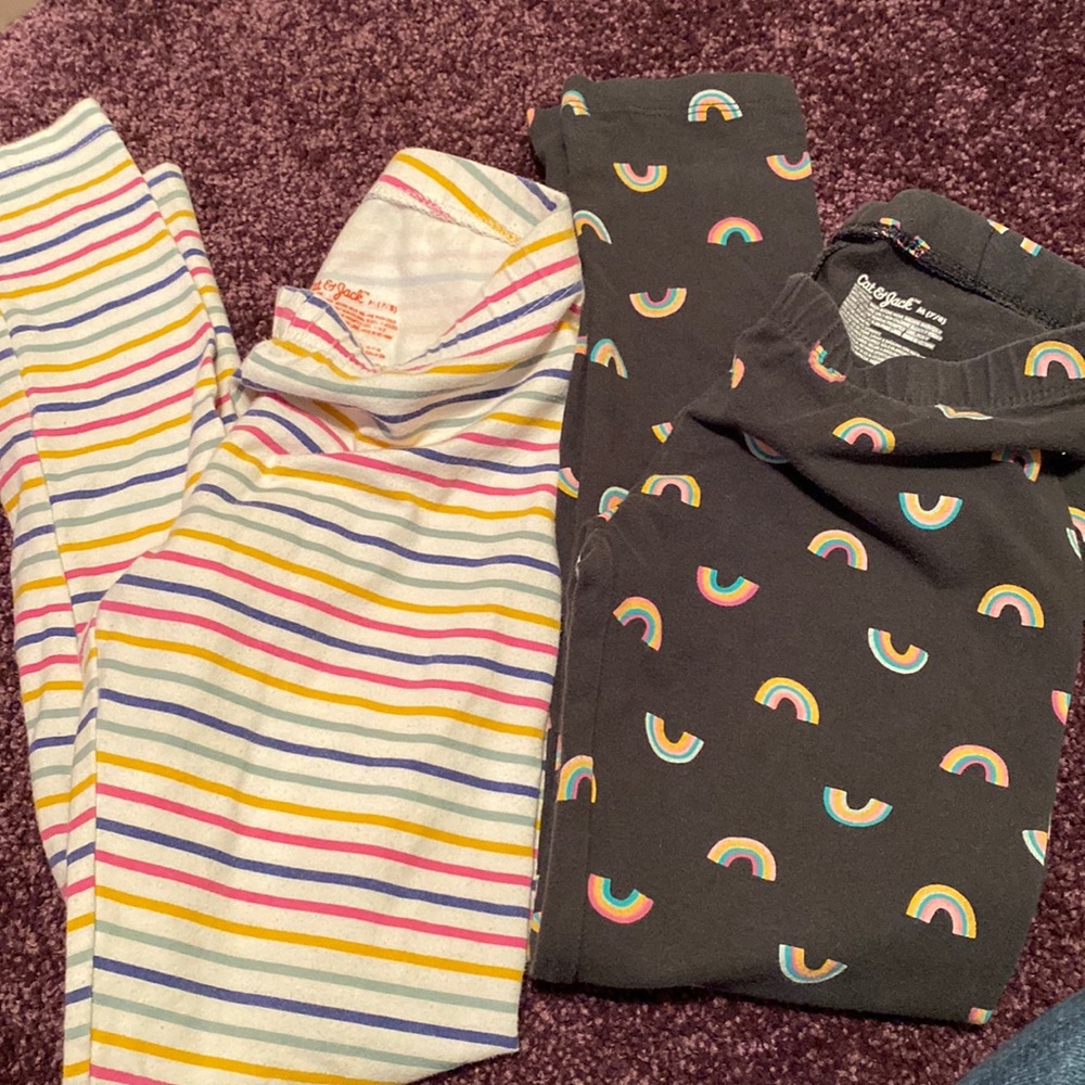 Cat and jack leggings 2 pair size 7/8